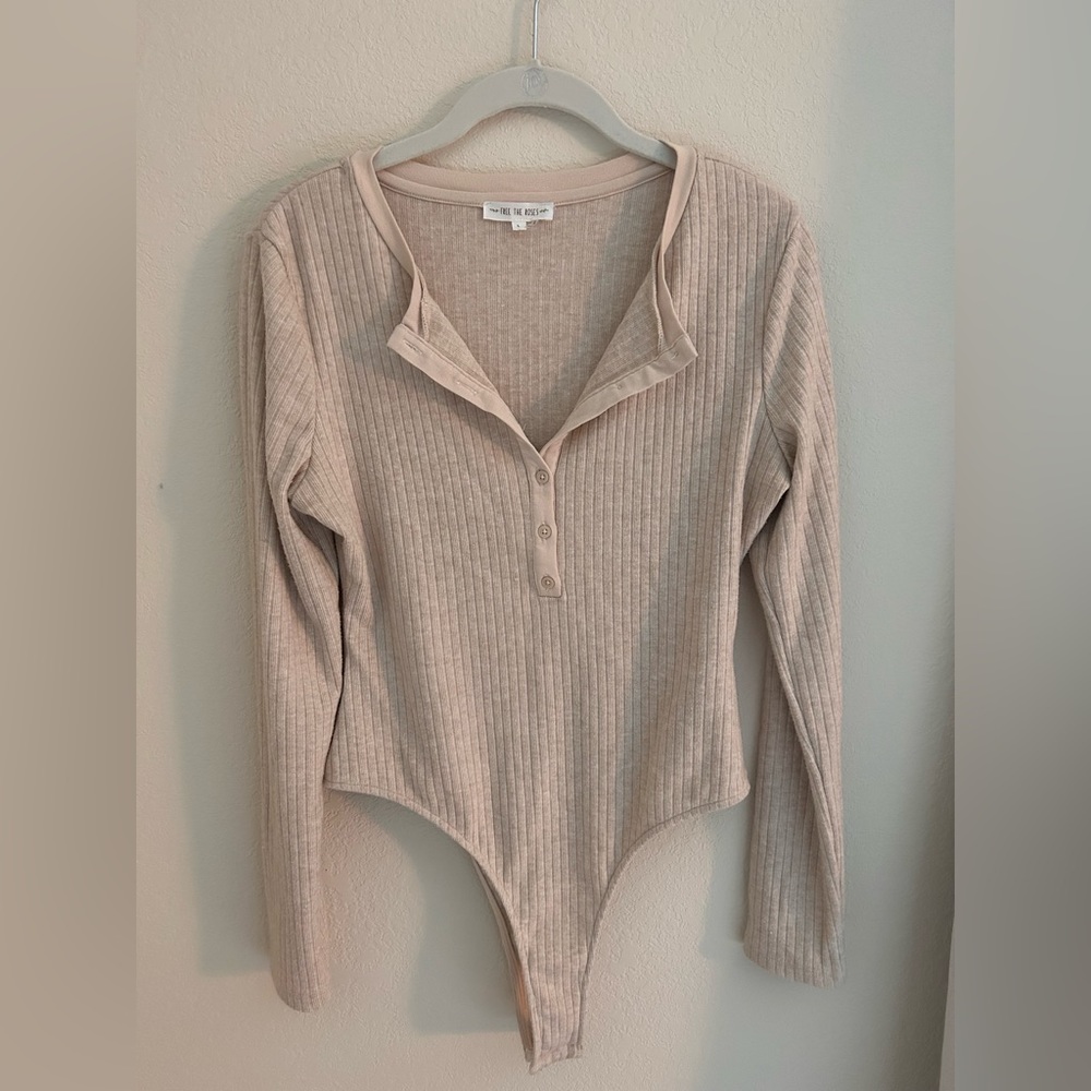 Free the Roses ribbed thermal bodysuit